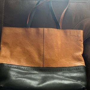Patricia Nash Leather tote (brown and black)